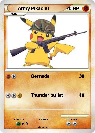 Pokemon Army Pikachu Pokemon Army Pikachu