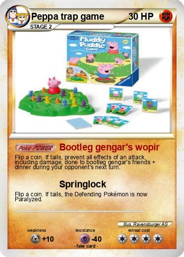 Pokemon Peppa trap game