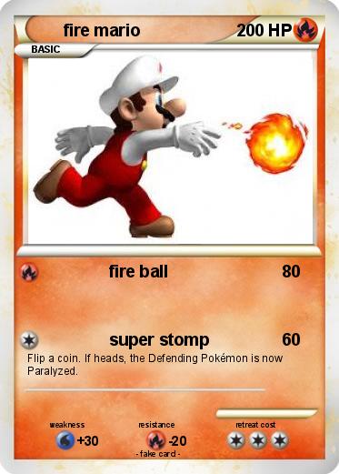 Pokemon fire mario