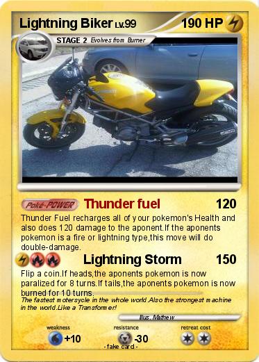 Pokemon Lightning Biker