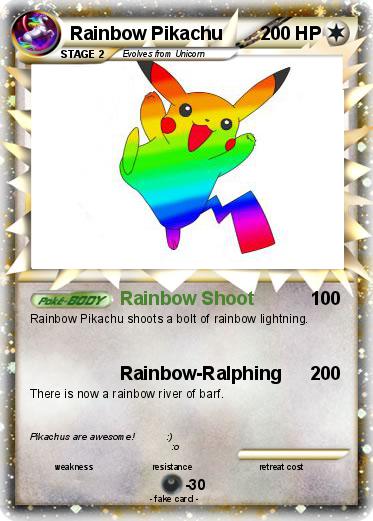 Pokemon Rainbow Pikachu