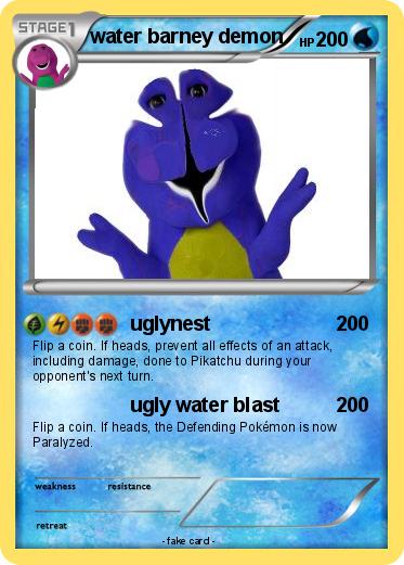 Pokemon water barney demon