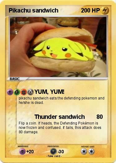 Pokemon Pikachu sandwich