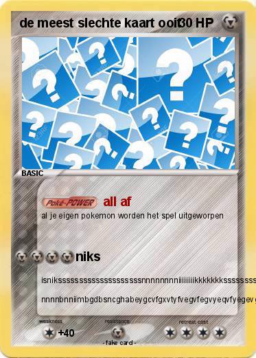 Pokemon de meest slechte kaart ooit