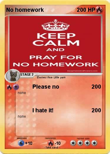 Pokemon No homework