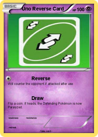 Pokemon Uno Reverse Card
