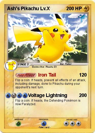 Pokemon Ash's Pikachu Lv.X