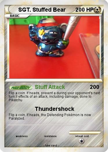 Pokemon SGT. Stuffed Bear