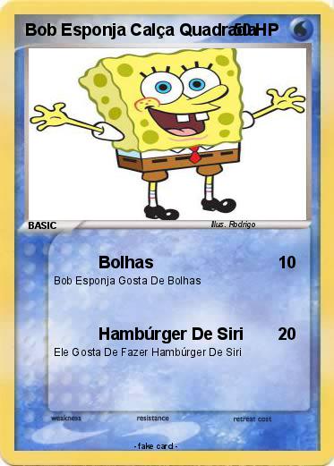 Pokemon Bob Esponja Calça Quadrada