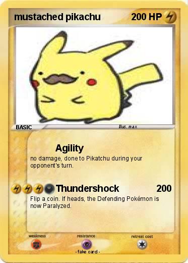 Pokemon mustached pikachu