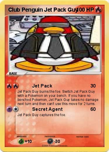 Pokemon Club Penguin Jet Pack Guy