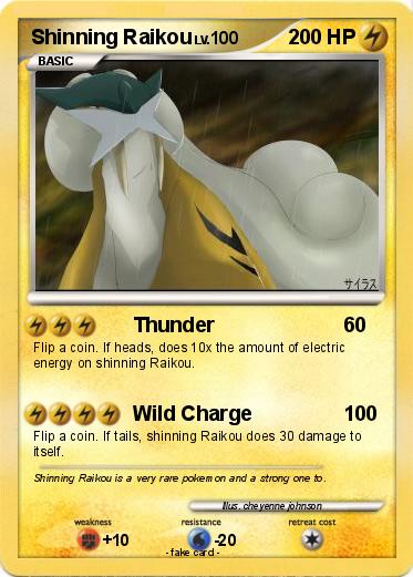 Pokemon Shinning Raikou