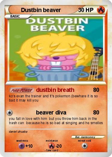 Pokemon Dustbin beaver