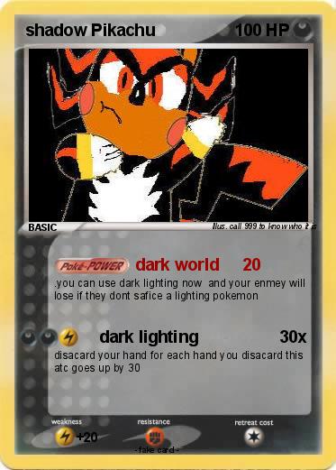 Pokemon shadow Pikachu