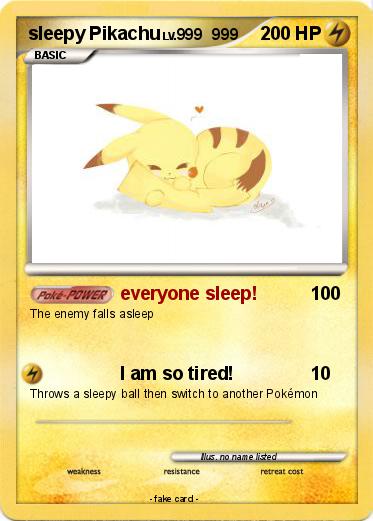 Pokemon sleepy Pikachu
