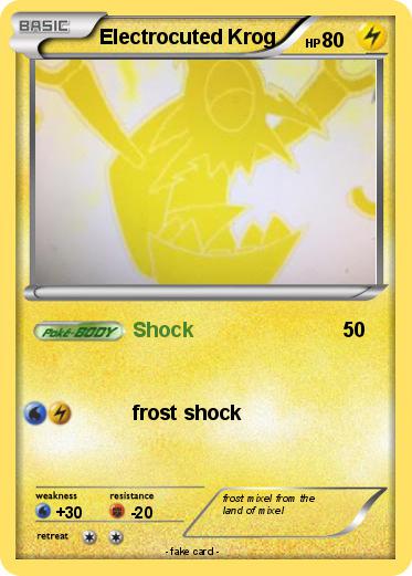 Pokemon Electrocuted Krog