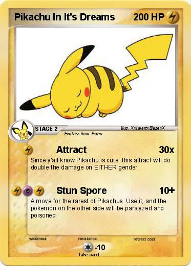 Pokemon Pikachu In It's Dreams