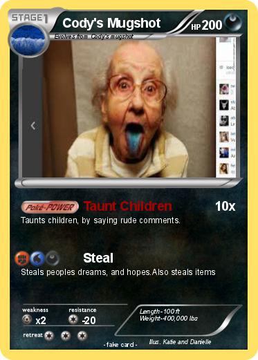Pokemon Cody's Mugshot