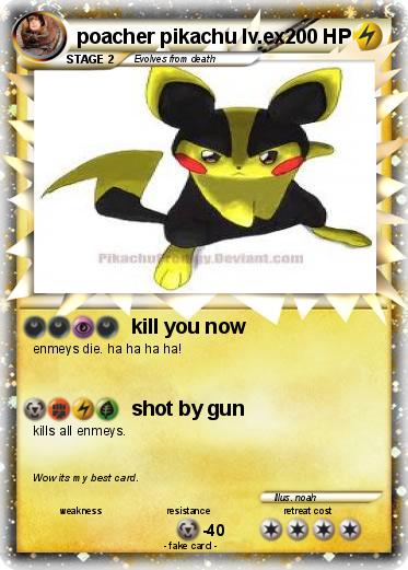 Pokemon poacher pikachu lv.ex
