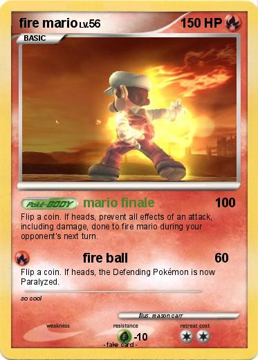 Pokemon fire mario