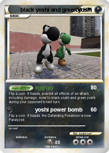 Pokemon black yoshi and green yoshi