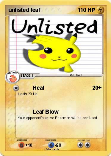 Pokemon unlisted leaf