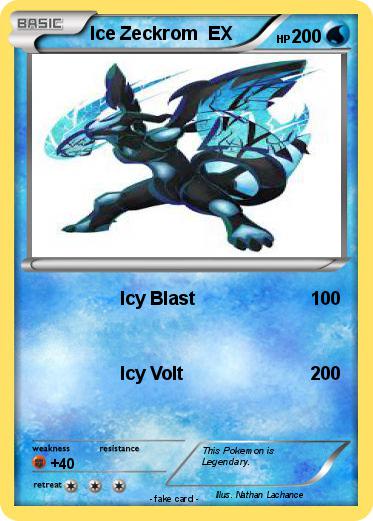 Pokemon Ice Zeckrom  EX