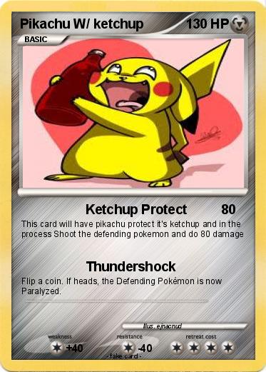 Pokemon Pikachu W/ ketchup