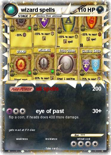 Pokemon wizard spells