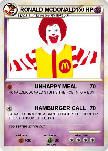 Pokemon RONALD MCDONALD