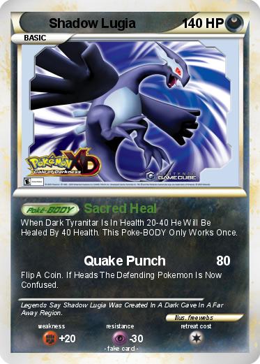 Pokemon Shadow Lugia
