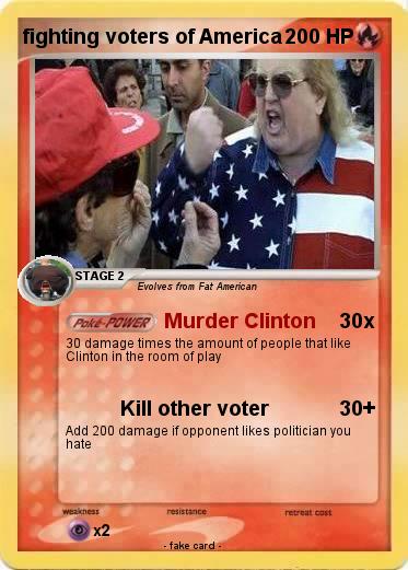 Pokemon fighting voters of America