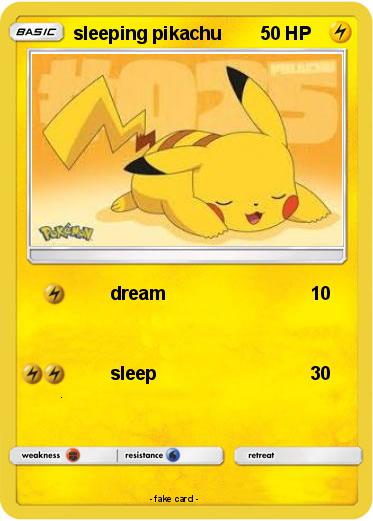 Pokemon sleeping pikachu