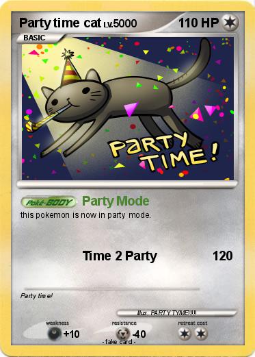 Pokemon Party time cat