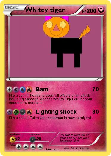 Pokemon Whitey tiger