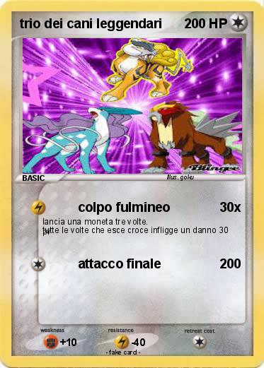 Pokemon trio dei cani leggendari