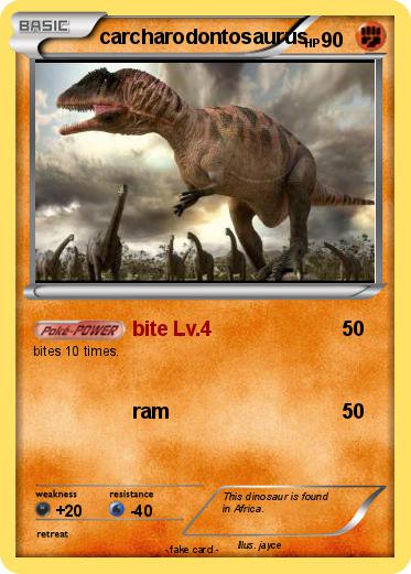 Pokemon carcharodontosaurus