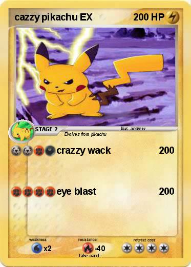 Pokemon cazzy pikachu EX