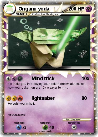 Pokemon Origami yoda