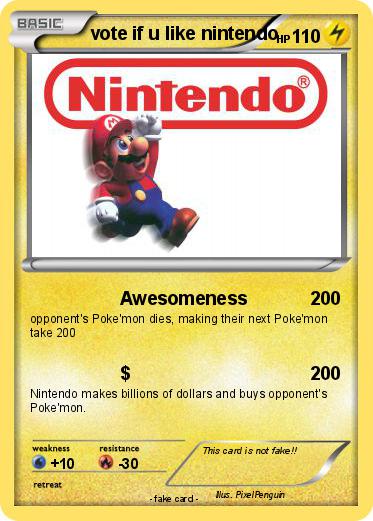 Pokemon vote if u like nintendo