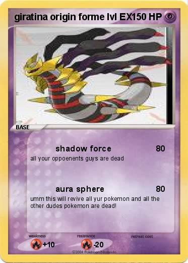 Pokemon giratina origin forme lvl EX