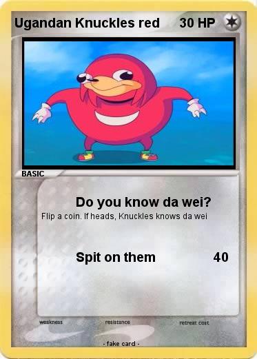 Pokemon Ugandan Knuckles red