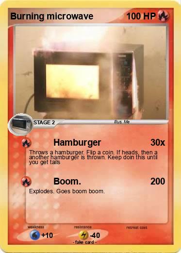 Pokemon Burning microwave