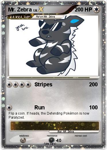 Pokemon Mr. Zebra