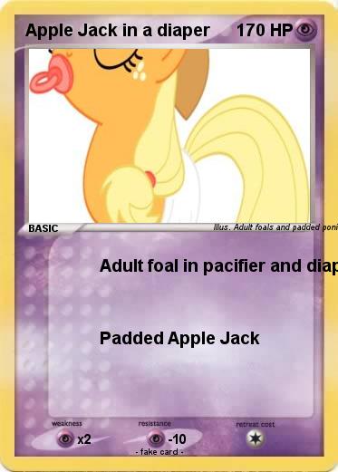 Pokemon Apple Jack in a diaper