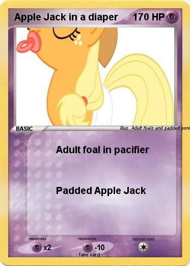 Pokemon Apple Jack in a diaper
