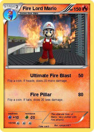 Pokemon Fire Lord Mario