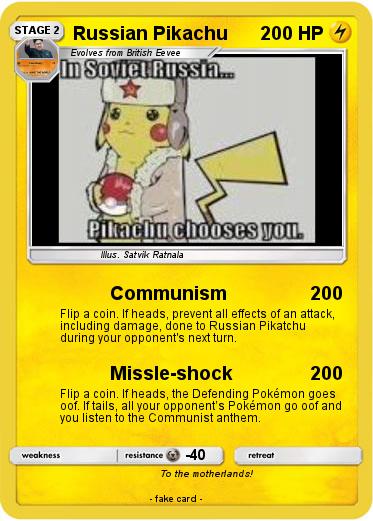 Pokemon Russian Pikachu