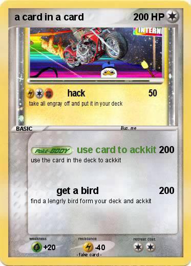 Pokemon a card in a card