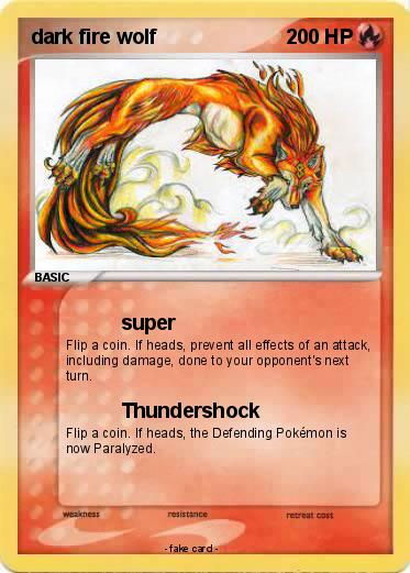 Pokemon dark fire wolf